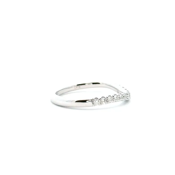 14KW Diamond Curved Wedding Band Image 3 Kiefer Jewelers Lutz, FL
