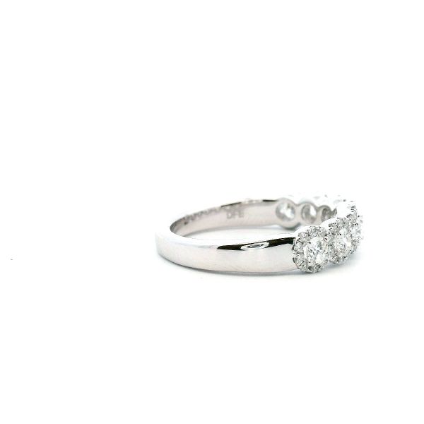 14KW Diamond Halo Wedding Band Image 3 Kiefer Jewelers Lutz, FL