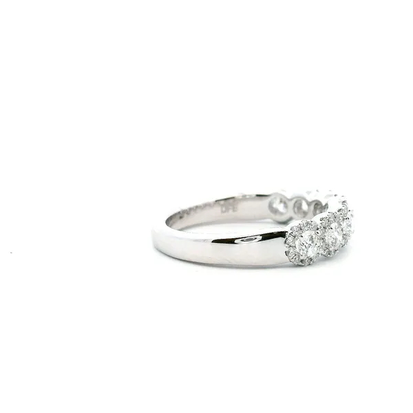 14KW Diamond Halo Wedding Band Image 3 Kiefer Jewelers Lutz, FL