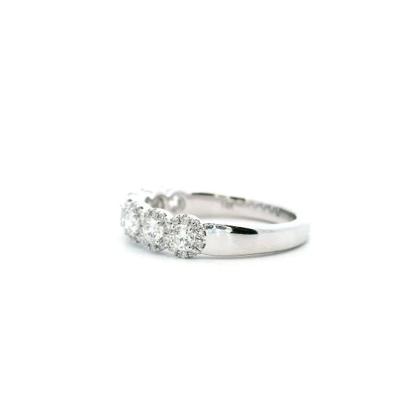 14KW Diamond Halo Wedding Band Image 4 Kiefer Jewelers Lutz, FL