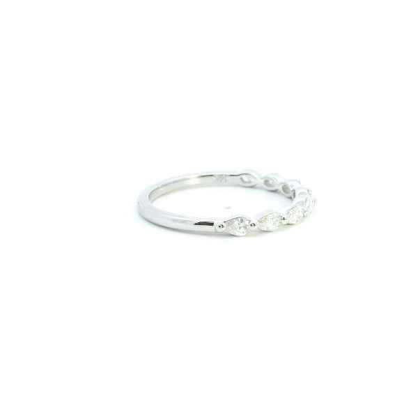 14KW Pear Shape Diamond Wedding Band Image 3 Kiefer Jewelers Lutz, FL