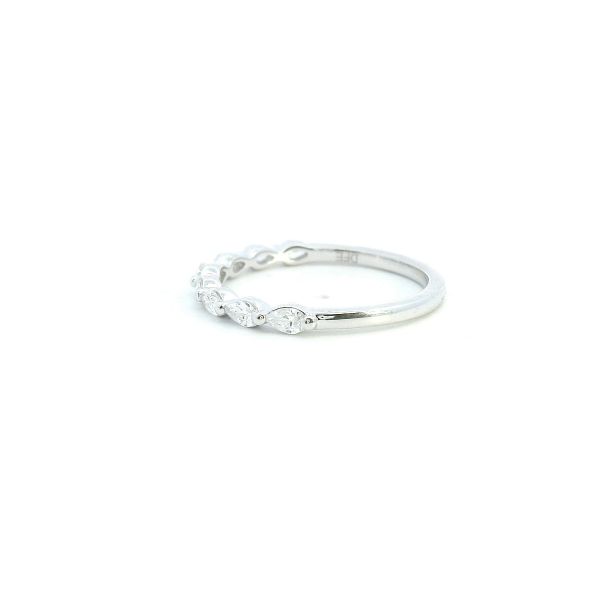 14KW Pear Shape Diamond Wedding Band Image 4 Kiefer Jewelers Lutz, FL