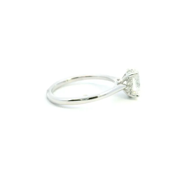 14KW Oval Diamond Hidden Halo Engagement Ring Image 3 Kiefer Jewelers Lutz, FL