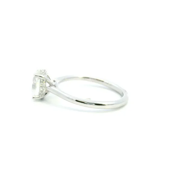 14KW Oval Diamond Hidden Halo Engagement Ring Image 4 Kiefer Jewelers Lutz, FL