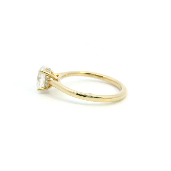 14KY Oval Diamond Hidden Halo Engagement Ring Image 4 Kiefer Jewelers Lutz, FL