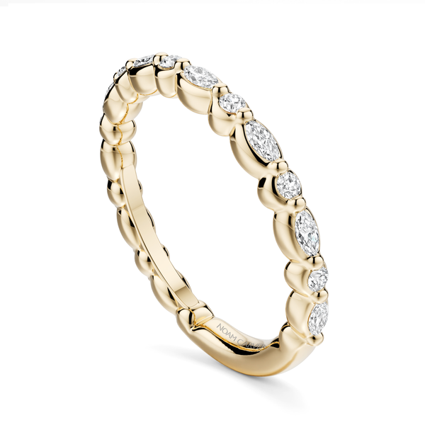 Luna 14KY .36CTW Alternating Marquise and Round Diamond Wedding Band by Noam Carver Kiefer Jewelers Lutz, FL