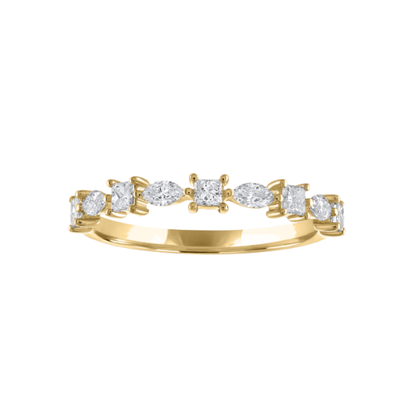 14KY 0.50CTW Princess Cut and Marquise Diamond Wedding Band Kiefer Jewelers Lutz, FL