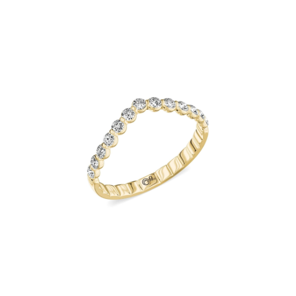 14KY .27ctw Curved Diamond Ring Kiefer Jewelers Lutz, FL