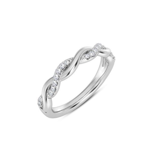 14K Diamond Twisted Ring Image 2 Kiefer Jewelers Lutz, FL