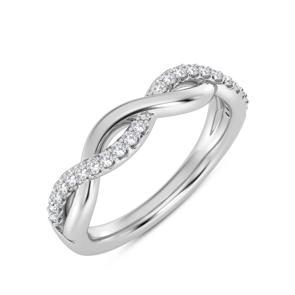 14K Diamond Twist Ring Image 2 Kiefer Jewelers Lutz, FL