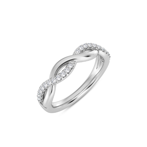 14K Diamond Twist Ring Image 2 Kiefer Jewelers Lutz, FL