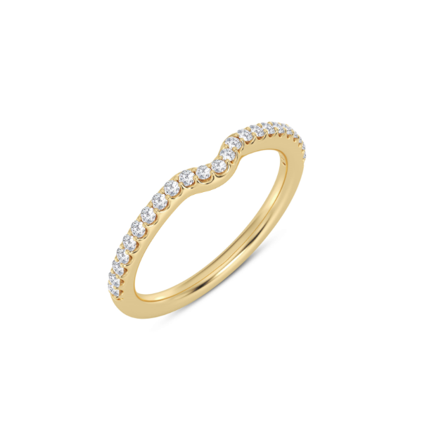 14K Diamond Cathedral Curved Ring Image 2 Kiefer Jewelers Lutz, FL