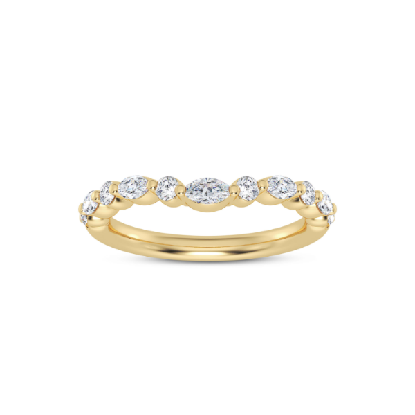 14K Diamond Curved Ring Image 2 Kiefer Jewelers Lutz, FL