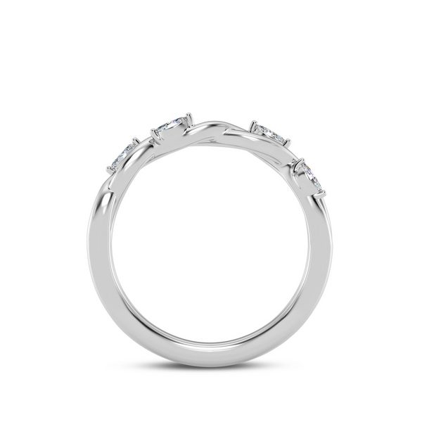 14K Marquise Diamond Twisted Ring Image 3 Kiefer Jewelers Lutz, FL