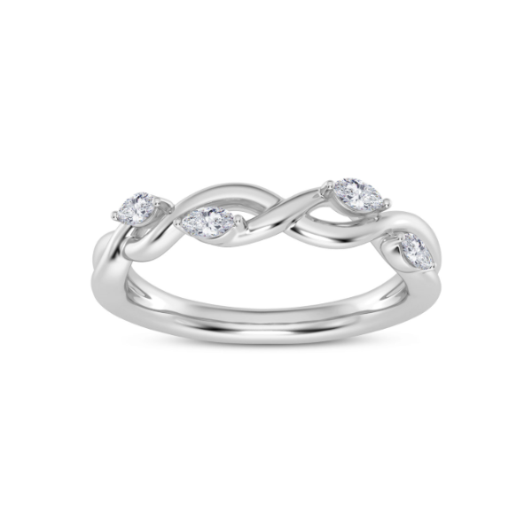 14K Marquise Diamond Twist Ring Kiefer Jewelers Lutz, FL