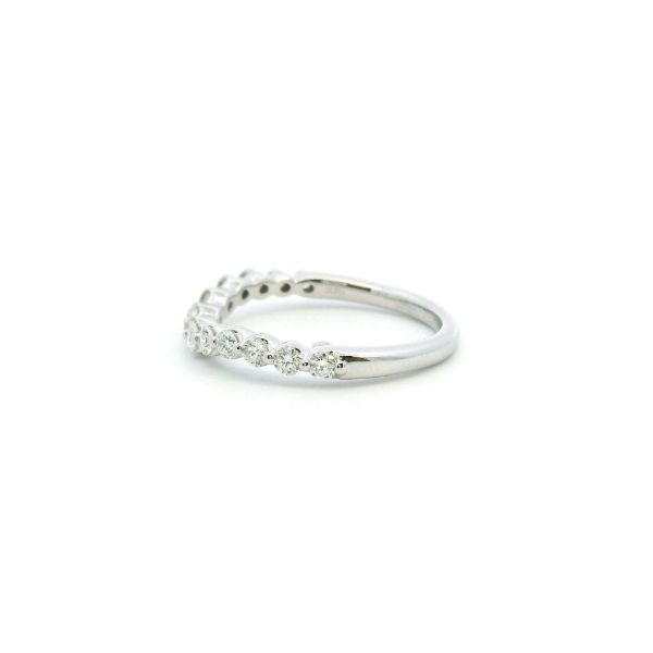 14KW .50CTW Curved Diamond Wedding Band Image 4 Kiefer Jewelers Lutz, FL