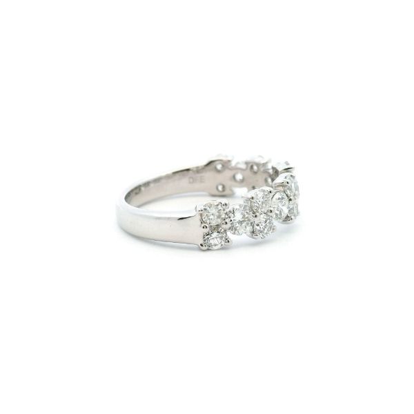 14KW 1.5CTW Staggered Diamond Wedding Band Image 3 Kiefer Jewelers Lutz, FL