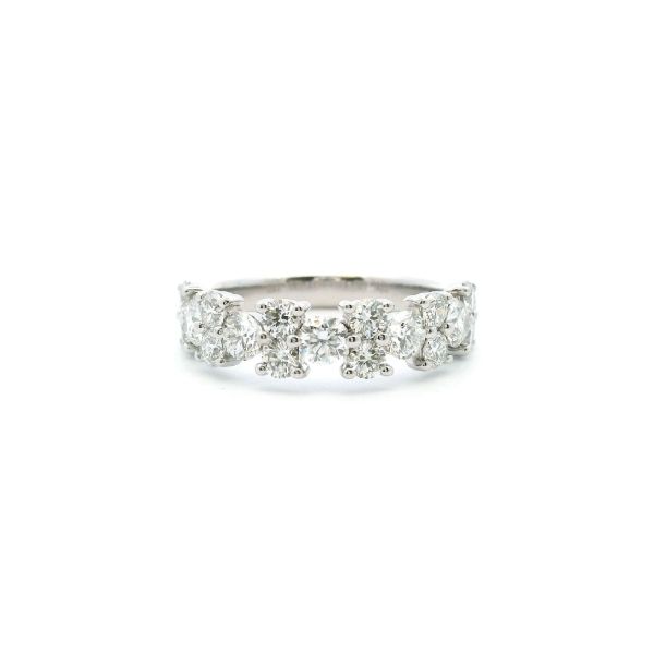 14KW 1.5CTW Staggered Diamond Wedding Band Kiefer Jewelers Lutz, FL