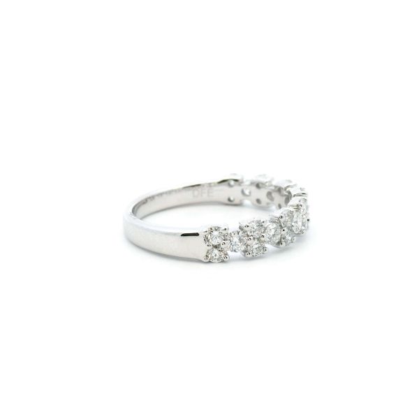 14KW .75CTW Staggered Diamond Wedding Band Image 3 Kiefer Jewelers Lutz, FL