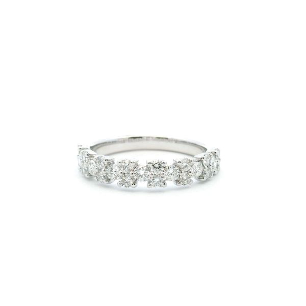 14KW .75CTW Staggered Diamond Wedding Band Kiefer Jewelers Lutz, FL