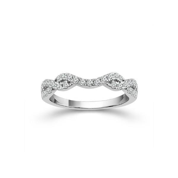 10KW Diamond Curved Wedding Band with Twist Design Image 2 Kiefer Jewelers Lutz, FL