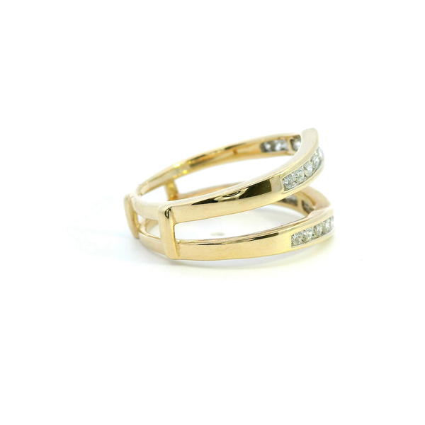 14KY Diamond Channel Set Curved Ring Enhancer Image 3 Kiefer Jewelers Lutz, FL