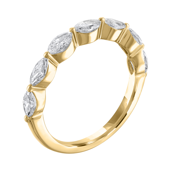 14KY 0.50CTW Marquise Diamond Wedding Band Image 2 Kiefer Jewelers Lutz, FL