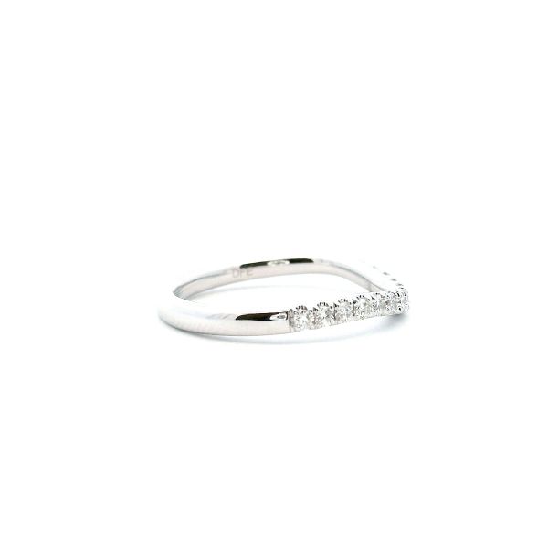 14KW Diamond Curved Wedding Band Image 3 Kiefer Jewelers Lutz, FL