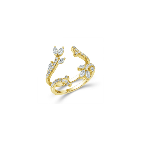 14KY 0.75CTW Marquise and Round Diamond Ring Enhancer Kiefer Jewelers Lutz, FL