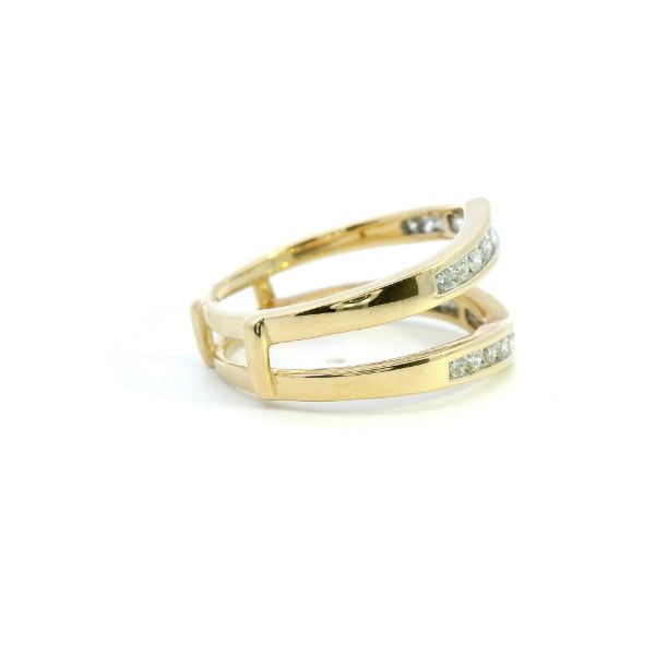 14KY Diamond Channel Set Curved Ring Enhancer Image 3 Kiefer Jewelers Lutz, FL