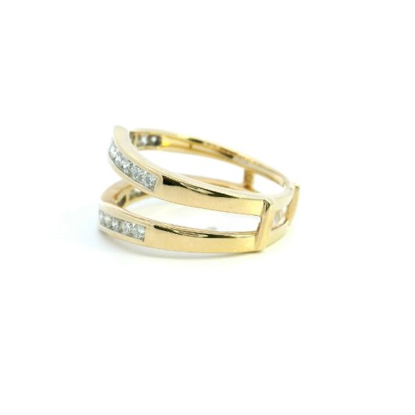 14KY Diamond Channel Set Curved Ring Enhancer Image 4 Kiefer Jewelers Lutz, FL
