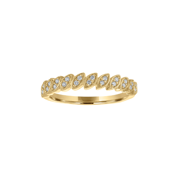 14KY 0.10CTW Navette Diamond Milgrain Stackable Band Kiefer Jewelers Lutz, FL