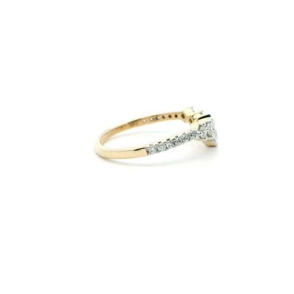 14KY .50CTW Marquise Diamond Curved Wedding Band Image 3 Kiefer Jewelers Lutz, FL