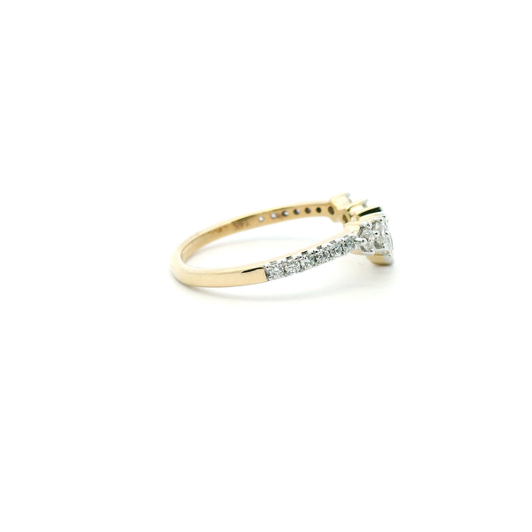 14KY .50CTW Marquise Diamond Curved Wedding Band Image 3 Kiefer Jewelers Lutz, FL