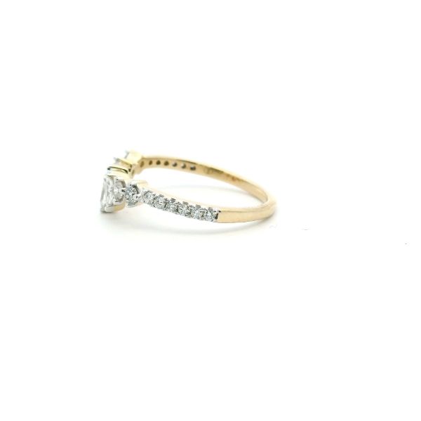 14KY .50CTW Marquise Diamond Curved Wedding Band Image 4 Kiefer Jewelers Lutz, FL