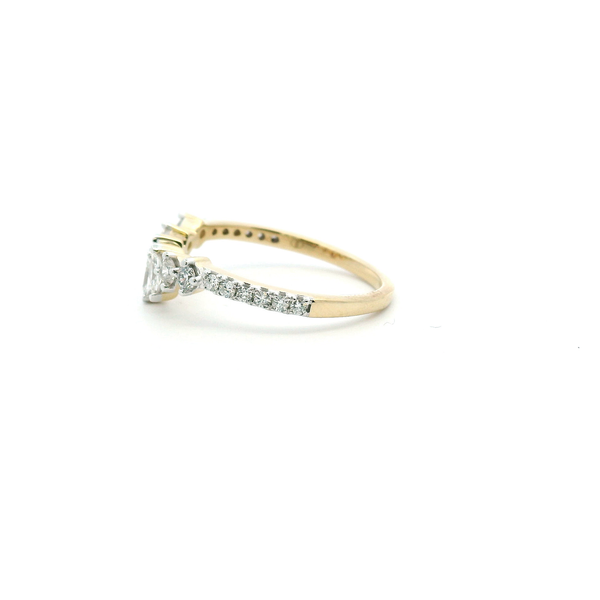 14KY .50CTW Marquise Diamond Curved Wedding Band Image 4 Kiefer Jewelers Lutz, FL