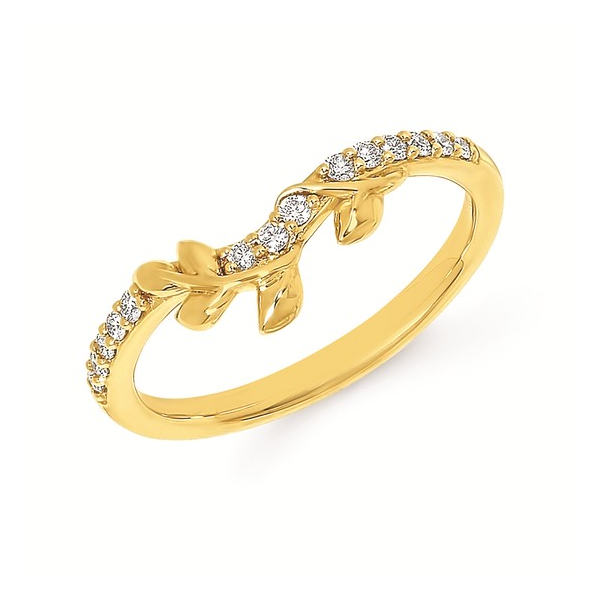 14KY 0.16CTW Leaf Style Wedding Band Kiefer Jewelers Lutz, FL