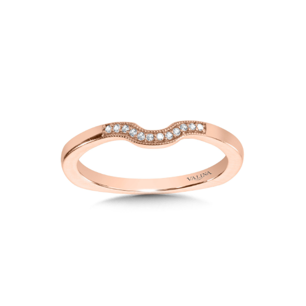 14KR 0.04CTW Diamond Curved Milgrain Wedding Band Kiefer Jewelers Lutz, FL