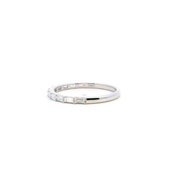 14KW 0.25CTW Diamond Bagguette Wedding Band Image 4 Kiefer Jewelers Lutz, FL