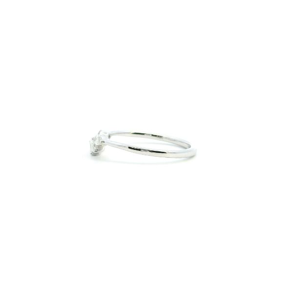 14KW 0.25CTW Marquise and Round Diamond Curved Wedding Band Image 4 Kiefer Jewelers Lutz, FL