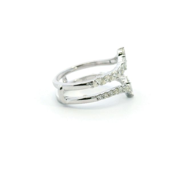 14KW 1.0CTW Diamond Chevron Enhancer Wedding Band Image 3 Kiefer Jewelers Lutz, FL