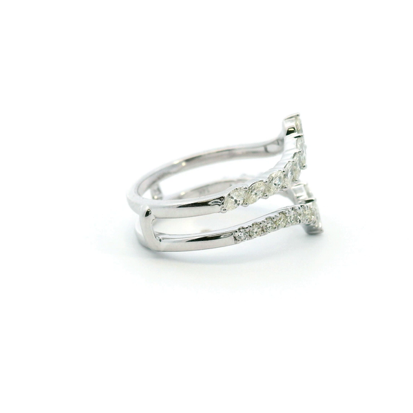 14KW 1.0CTW Diamond Chevron Enhancer Wedding Band Image 3 Kiefer Jewelers Lutz, FL