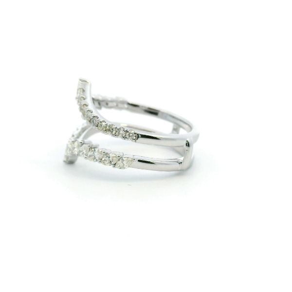 14KW 1.0CTW Diamond Chevron Enhancer Wedding Band Image 4 Kiefer Jewelers Lutz, FL