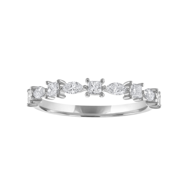 14KW 0.50CTW Marquise and Princess Cut Diamond Wedding Band Kiefer Jewelers Lutz, FL
