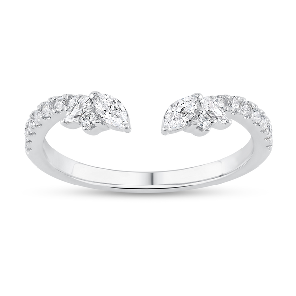 14KW 0.35CTW Marquise and Round Diamond Open Wedding Band Kiefer Jewelers Lutz, FL