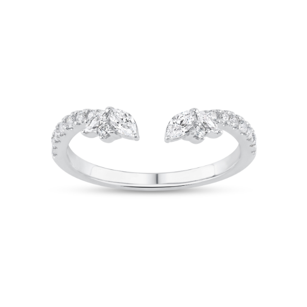 14KW 0.35CTW Marquise and Round Diamond Open Wedding Band Kiefer Jewelers Lutz, FL