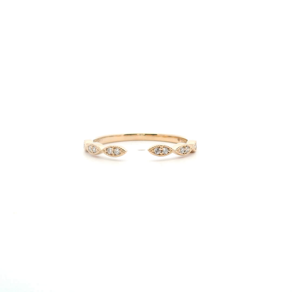 14KY 0.10CTW Diamond Vintage Navette Open Wedding Band Kiefer Jewelers Lutz, FL