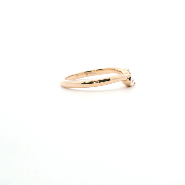 14KY 0.25CTW Pear Shape Diamond Open Wedding Band Image 4 Kiefer Jewelers Lutz, FL