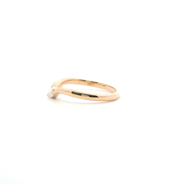 14KY 0.20CTW Marquise Diamond Open Wedding Band Image 3 Kiefer Jewelers Lutz, FL