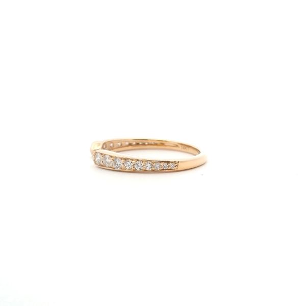 14KY .33CTW Diamond Chevron Open Wedding Band Image 3 Kiefer Jewelers Lutz, FL
